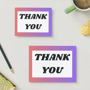 Set of 10 Thank You Post Cards